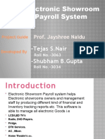 Electronic Showroom Payroll System: Prof. Jayshree Naidu