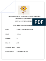Pillai College of Arts, Science and Commerce (Autonomous) New Panvel Cost Accounting Project