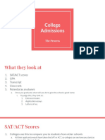 College Admissions: The Process