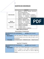 Requisitos No Funcionales