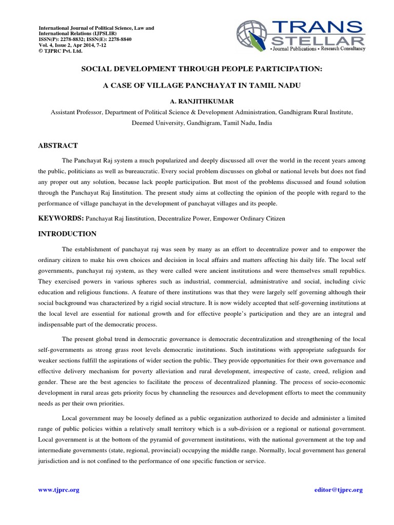 Social Development Through People Partic | PDF | Policy | Political Science