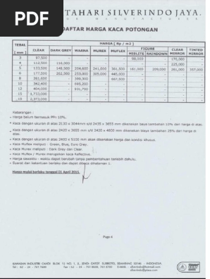 Daftar Harga Kaca Asahimas