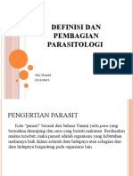 Alia Hamid - Definisi Dan Pembagian Parasitologi