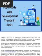 Top Mobile App Development Trends For 2021