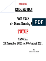 Pengumuman Poli DR - Diana