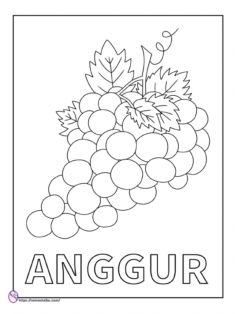 Gambar Mewarnai Buah  PDF