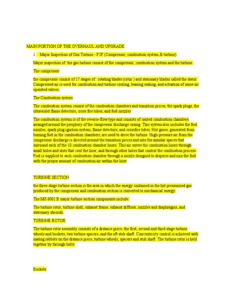 Main Portion of The Overhaul and Upgrade | PDF | Corrosion | Combustion