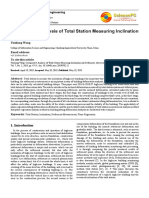 Comparative Analysis of Total Station Measuring Inclination and Settlement