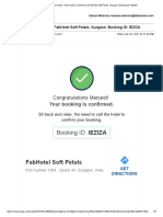 Mail - Reservation Confirmed at FabHotel Soft Petals, Gurgaon. Booking ID - IEZIZA