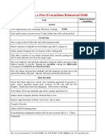 Conducting A Fire Evacuation Rehearsal Drill: Task Initials of Person Completing Date: Time