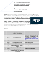 (ICS03-13803) Tópicos Especiais em Sociologia IV - Lia Rocha