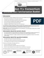 The London 11+ Consortium: Entrance Test Familiarisation Booklet