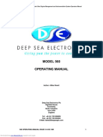 MODEL 560 Operating Manual: DSE Model 560 Automatic Start Engine Management and Instrumentation System Operators Manual