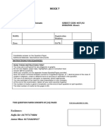 Mock 7: SUBJECT: Additional Mathematic SUBJECT CODE: 4037/02 Paper: 2 DURATION: 2hours CLASS: O Level