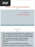 Topic The Annual Report: N.Nickita Devi