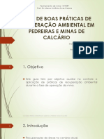 Guia de Boas Práticas de Recuperação Ambiental em Pedreiras e Minas de Calcário