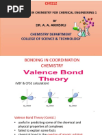 Dr. A. A. Akinsiku: Selected Topics in Chemistry For Chemical Engineering 1 BY