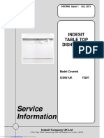 Service Information: Indesit Table Top Dishwasher