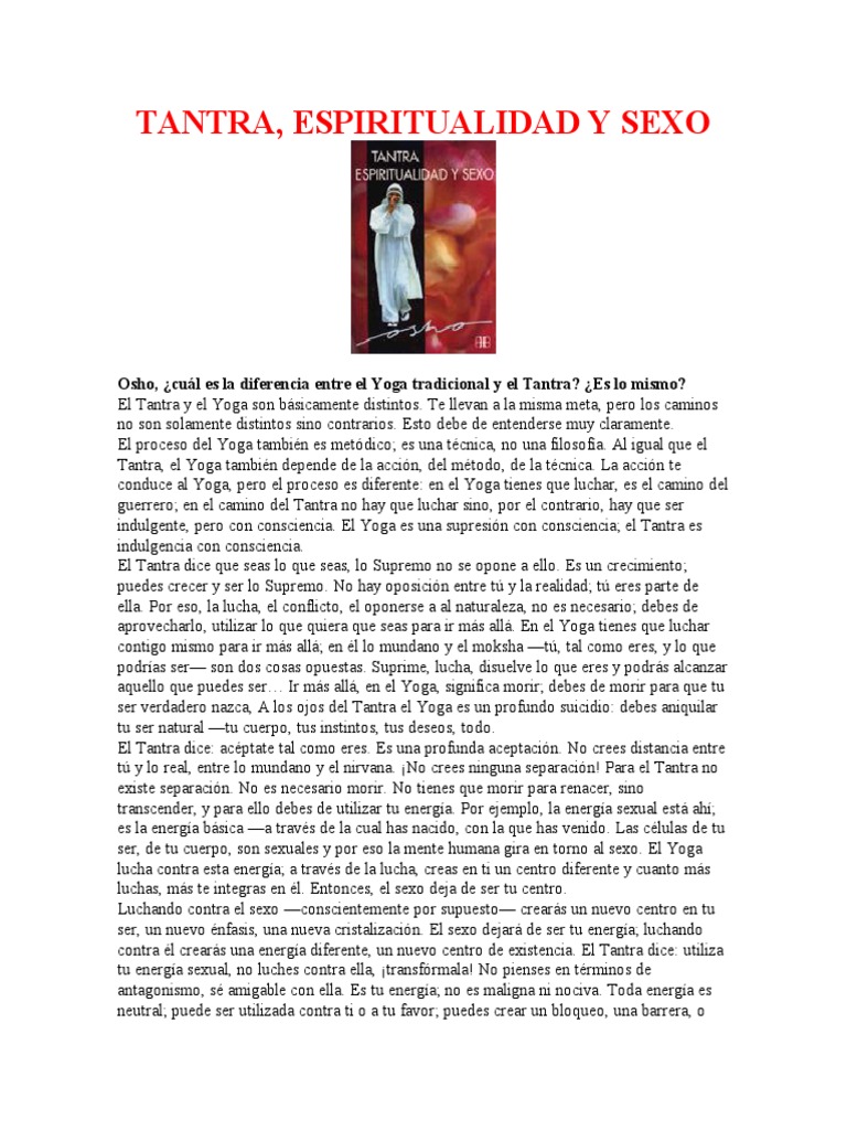 Tantra: Sexo y Espiritualidad según Osho | PDF | Tantra | Rajneesh