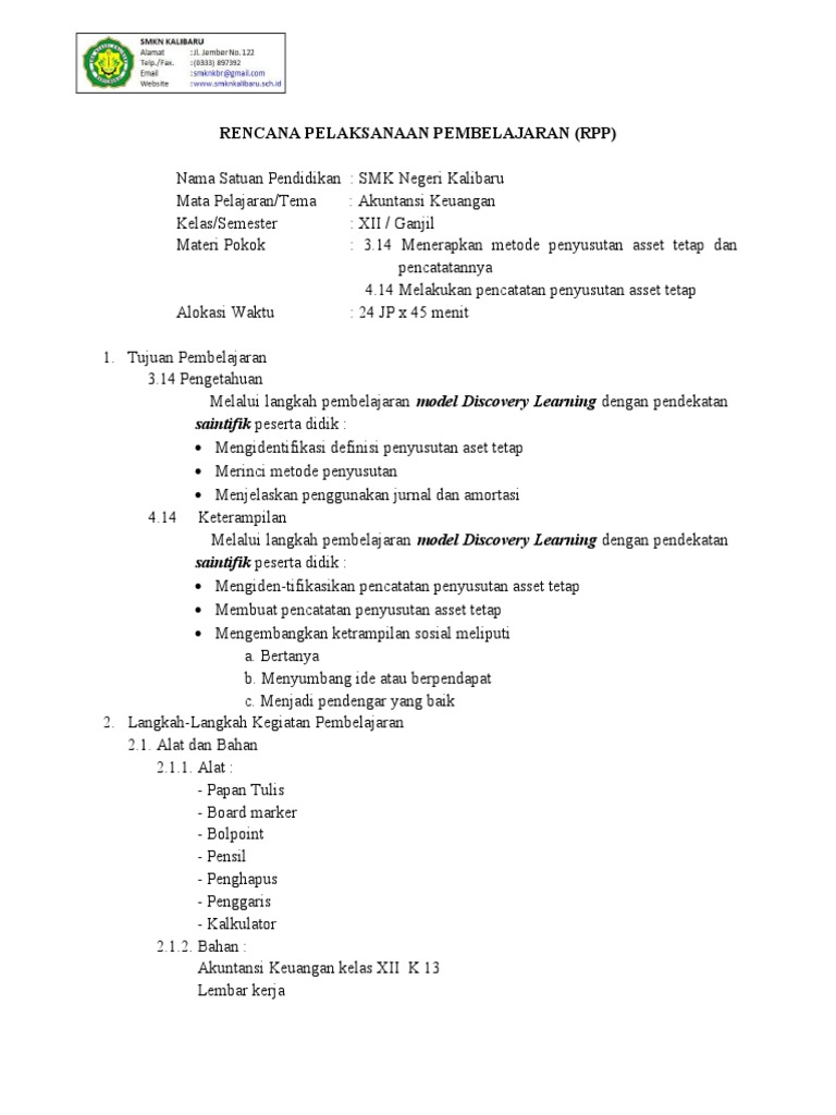 Contoh RPP | PDF
