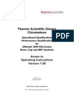 Thermo Scientific Dionex Chromeleon: Annex To Operating Instructions