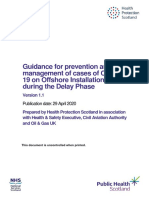 Guidance for prevention and management of COVID-19 cases on Offshore Installations