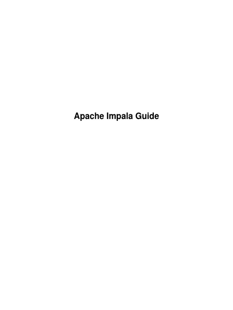 Impala-2 11 | PDF | Apache Hadoop | Databases