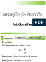 Instrumentação Parte 3 Pressão