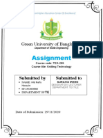 Assignment: Green University of Bangladesh