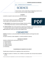Chemistry Lesson Notes For Form One