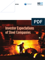 Investor Expectations Steel Companies