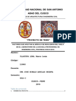 Factores Que Afectan Al Modulo de Resiliencia Del Suelo en El Laboratorio