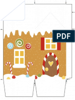  Printable Gingerbread House Treat Box Part 1