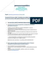 Synthèse de L'intersession Du 19 Février 2021 de L'assemblée Citoyenne de Nancy