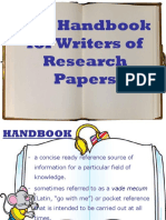 APA Handbook For Writers of Research Papers