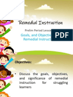 Goals of Remedial Teaching