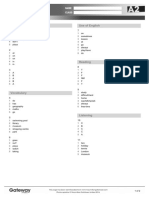 A2 UNIT 1 Test Answer Key Standard