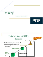 Data Mining: Steps and Functionalities