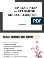 Pertemuan I Konsep Kesehatan Pada Kelompok Khusus Gerontik