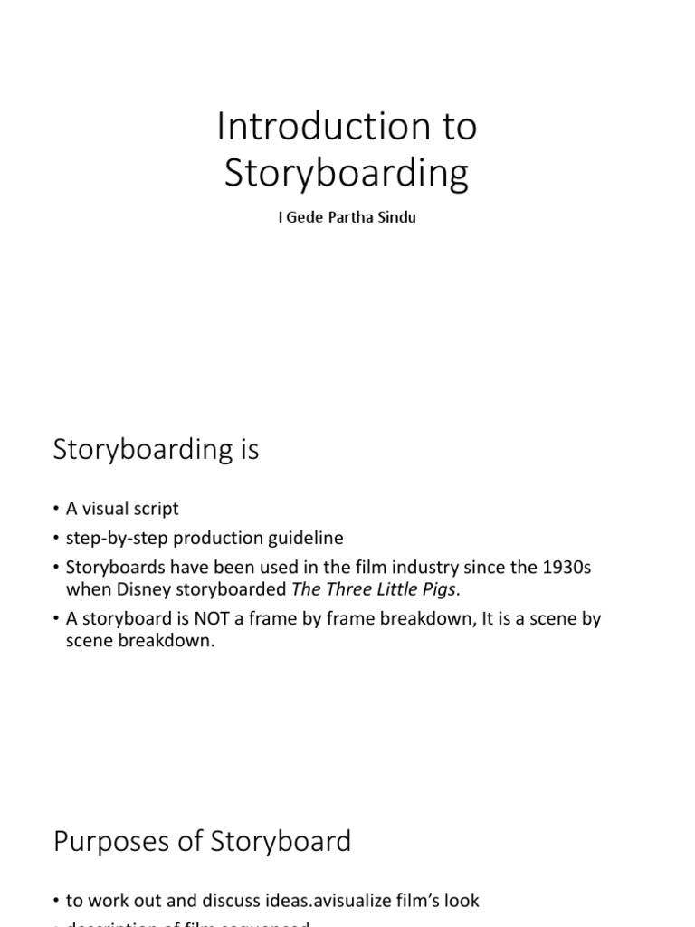 Introduction To Storyboarding Pdf