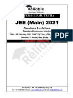 Jee Main 24 Feb 2021 Evening Shift Chemistry Paper Solution