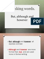 Linking Words.: But, Although and However