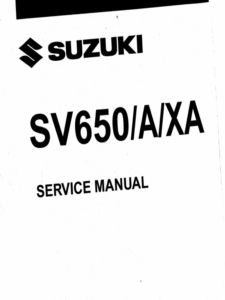 SV650 SERVICE MANUAL PDF visual data 5