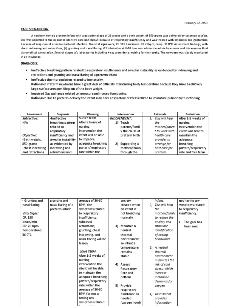 Group 6 Group Case Study DONE | PDF | Neonatal Intensive Care Unit ...