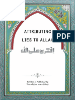 Attributing Lies To Allah