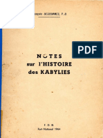 Notes Sur L'histoire Des Kabylies