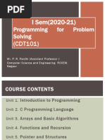 I Sem (2020-21) : Programming For Problem Solving