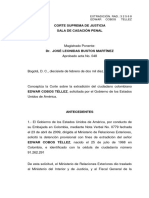 Concepto CSJ Sobre Extradición de Diego Vecino