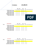 Planilla Vs Avance Semana 13 Al 19 Feb