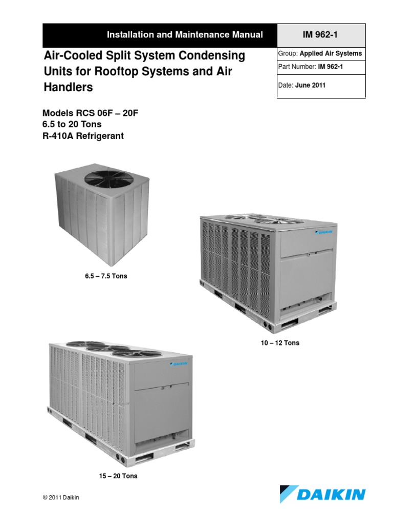 AirCooled Split System Condensing Units For Rooftop Systems and Air